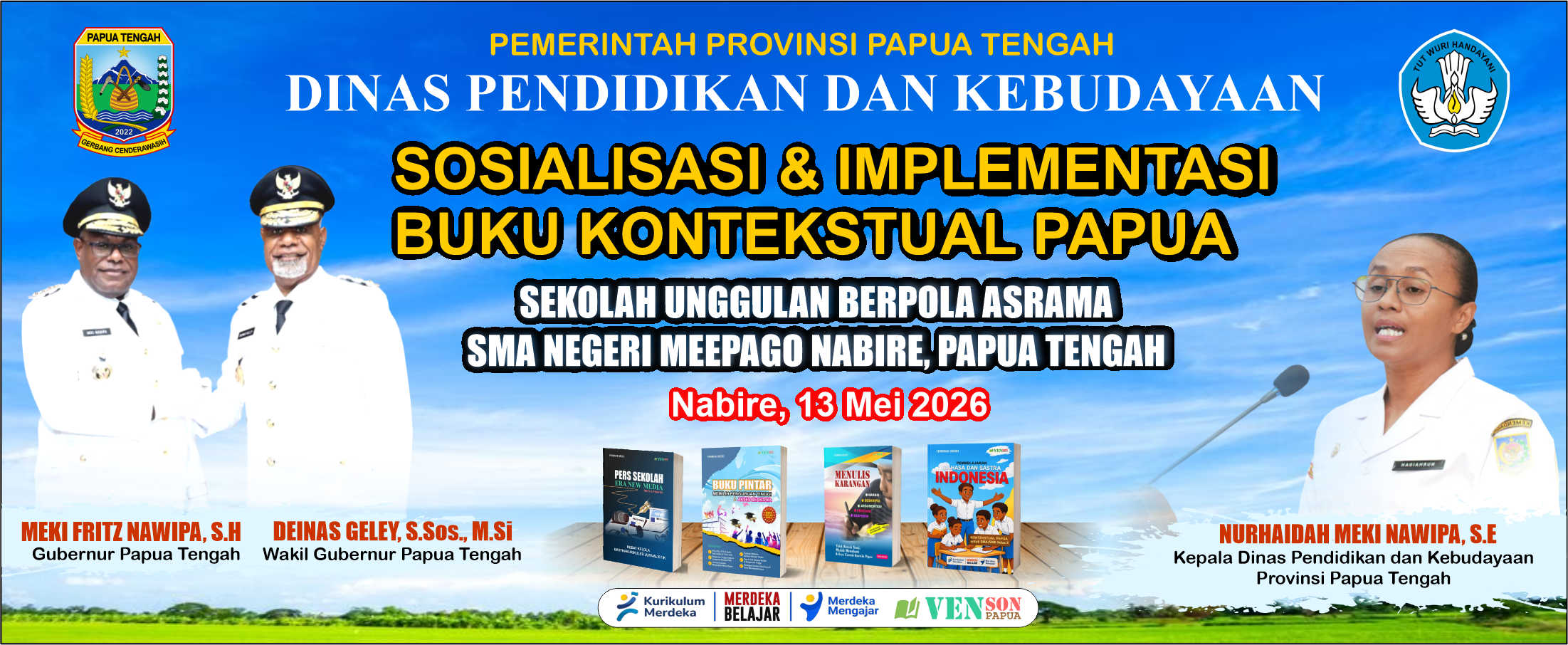Papua Tengah Dorong Pembelajaran Kontekstual, Buku Karya Anak Papua Diimplementasikan di SMA Meepago Nabire